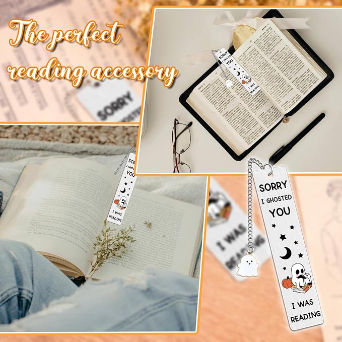 Cute Bookmarks for Women Book Accessories for Reading Lovers Funny Bookmarks for Women Cool Spooky Ghosts Bookmark Birthday Easter Halloween Gifts for Friends Female Teacher