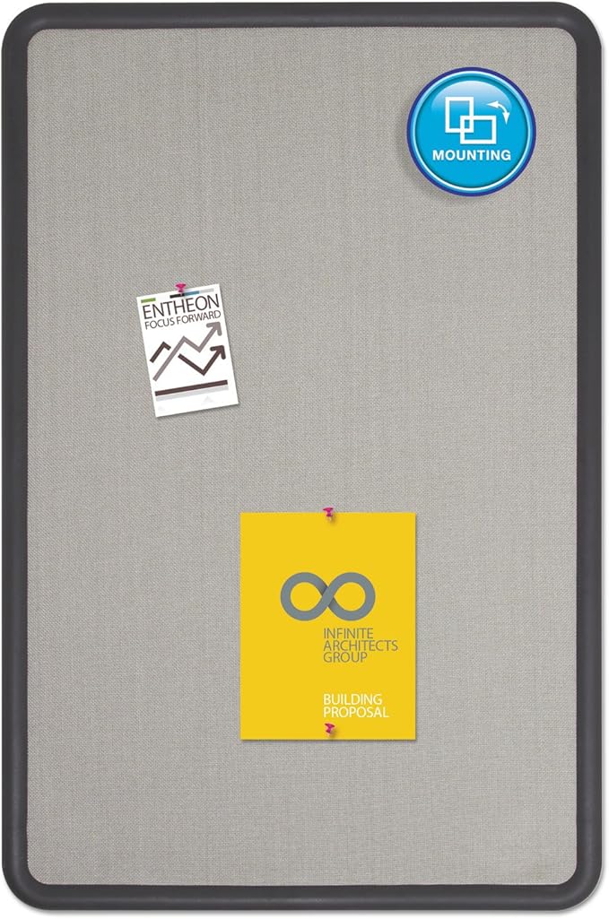 QRT7694G - Quartet Contour Fabric Bulletin Board