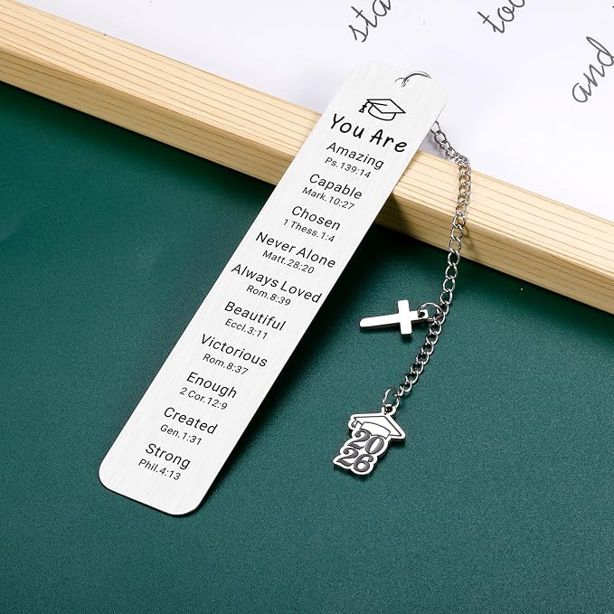 2026 Graduation Gifts for Him Her Religious Graduation Gifts for Women Senior Night Year Class of 2026 Bulk Best Gift for High School College Grad Gift for Daughter Christian Grad Bookmark Christmas