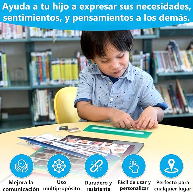 Smile4Autism Small 1.5"x1.5" Loose Spanish Visual Picture Cards, Receptive and Expressive Language, Speech Articulation Therapy, ASD, ADD, ADHD, Apraxia, & Stroke Patients