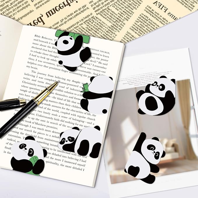 10 Pcs Panda Magnetic Bookmarks Cute Bookmark Panda Book Marks for Reading Women Teens Girls Book Pandas Lovers Gifts