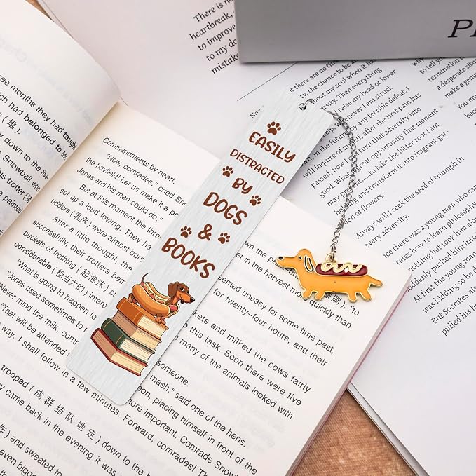 Dachshund Gifts for Women Dachshund Bookmarks for Book Lovers Weiner Dog Gifts for Women Birthday Christmas Weenie Dog Gift Cute Bookmarks