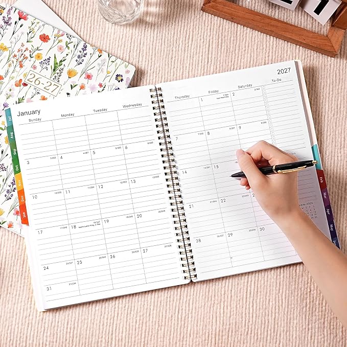 2026-2027 Planner - 9" x 11" Planner Weekly and Monthly 2026-2027, from JULY 2026 to JUNE 2027, Academic Planners with Tabs, Twin-Wire Binding, Inner Pocket, Premium Thick Paper