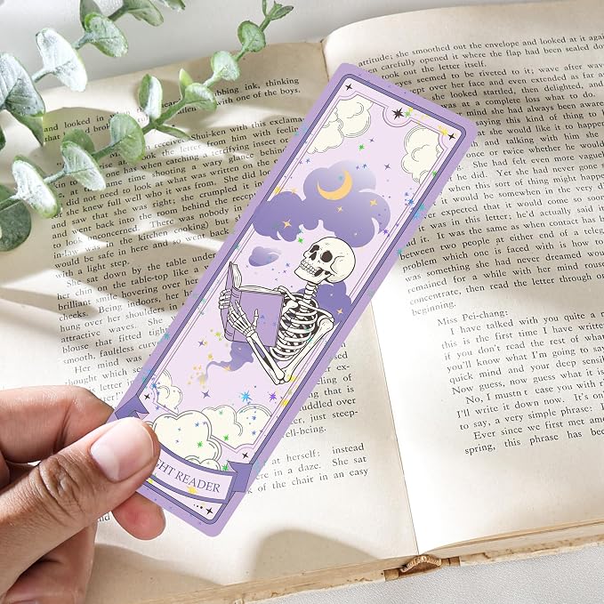 Fantasy Bookmarks Bulk Gifts - 48 Pcs Dragon Dark Romance Paper Bookmark for Women Men Book Lovers Sword Skull Page Marks Merch School Reading Accessories Bookish Gift for Birthday Graduation
