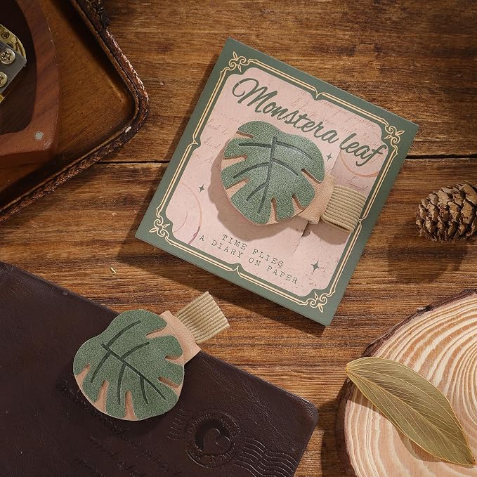 2PCS Vintage Magnetic Leather Bookmark, Leather Magnetic Bookmarks for Women,Unique Book Marks Gifts for Book Lovers， Magnetic PU Bookmarks Clip Book Accessories for Adults & Kids，Sunflower & Leaf