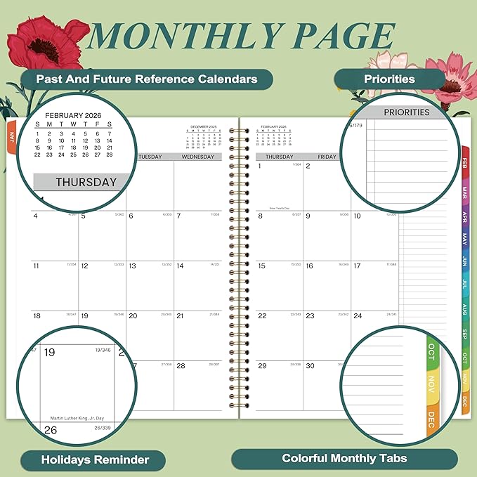 2026 Appointment Book/Planner - 2026 Daily Hourly Planner, Jan 2026 - Dec 2026, Weekly Appointment Book, 8.5" x 11", 30-Minute Interval, Lay-Flat, Tabs, Ample Space with Notes ＆ To-Do Lists