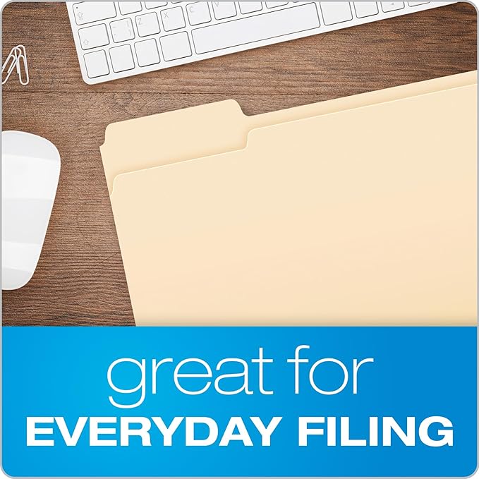 Pendaflex File Folders,Letter Size,1/3 Cut,Manila,250 per Box (752250),(Pack of 2)