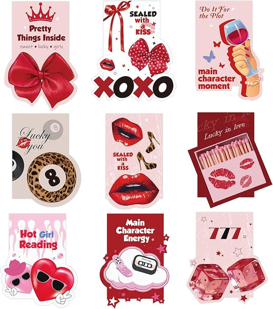 Cute Magnetic Bookmarks, 9 Pcs Y2K Aesthetic Bookmark Page Clips, Book Accessories for Reading Women Book Lovers