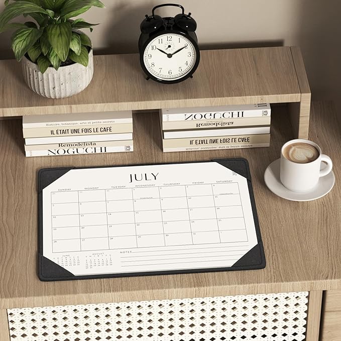 Jotsome Desk Calendar 2026-2027 with Desktop Mat, Desk Pad Calendar From Now to June 2027 14x10.5 inch, Desk Blotter Calendar for Home Office and School, Easy Planning, Gift for the Holidays, Black