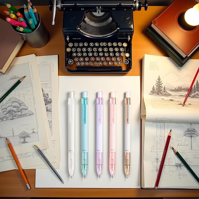 1Pc Random Mechanical Pencil 0.7mm Automatic Pencils Propelling Pencil Cute Pencils Eraser Top Writing Stationery Office Supplies Writing and Correction Supplies(0.7mm)