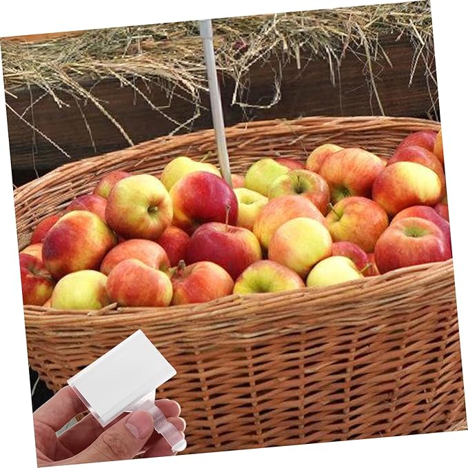 GLEAVI 100pcs Plastic Hanging Shelf Label Holders Price Tags for Retail Stores Plastic Label Clips Easy Attachment for Wire Shelving