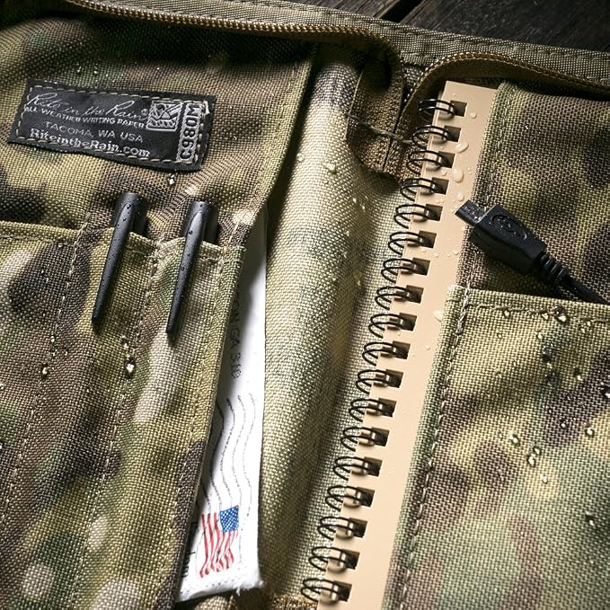 Rite in the Rain Weatherproof CORDURA Fabric Notebook Cover, 5 1/2" x 8 1/2", MultiCam Cover (No. C980M)