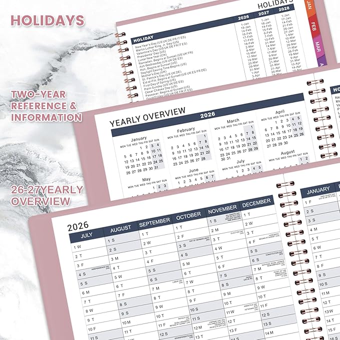 Appointment Book 2026-2027 - JUL 2026 - JUN 2027, 8.4" x 10.6" Weekly Appointment Book 2026-2027, 15-Minute Interval Hourly Planner, Flexible Soft Cover