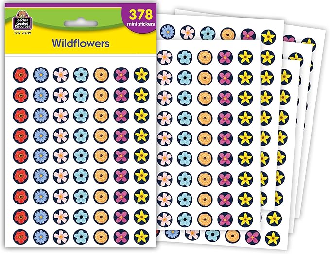 Teacher Created Resources Wildflowers Mini Stickers (TCR6702)