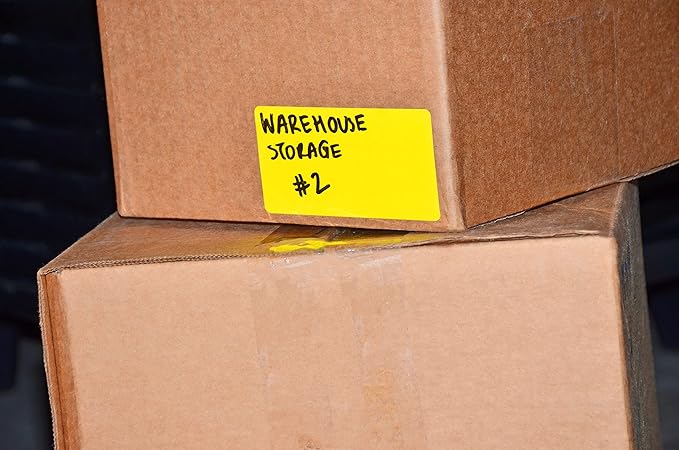 WOD Red Direct Thermal Label Rolls - 4 x 2 inch, 725 Nametag Stickers per Roll (Pack of 16) Permanent Adhesive for Color Coding, Labeling, Inventory Management at Home, Business, and Classroom.