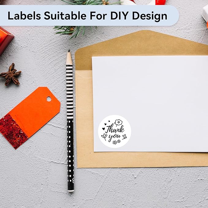 M110 Label 1.96" x 1.96" (50x50 mm), Compatible with Label Maker M110/ M100/ M220/ N20/ M120//M421/241BT/243BT, 140 Labels/Roll, Multi-Purpose Adhesive Circle Thermal Labels, Black on White