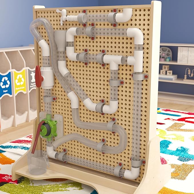 Classroom Essentials Commercial Grade 80 Piece Pipe Builder Set for Modular STEAM Wall Systems