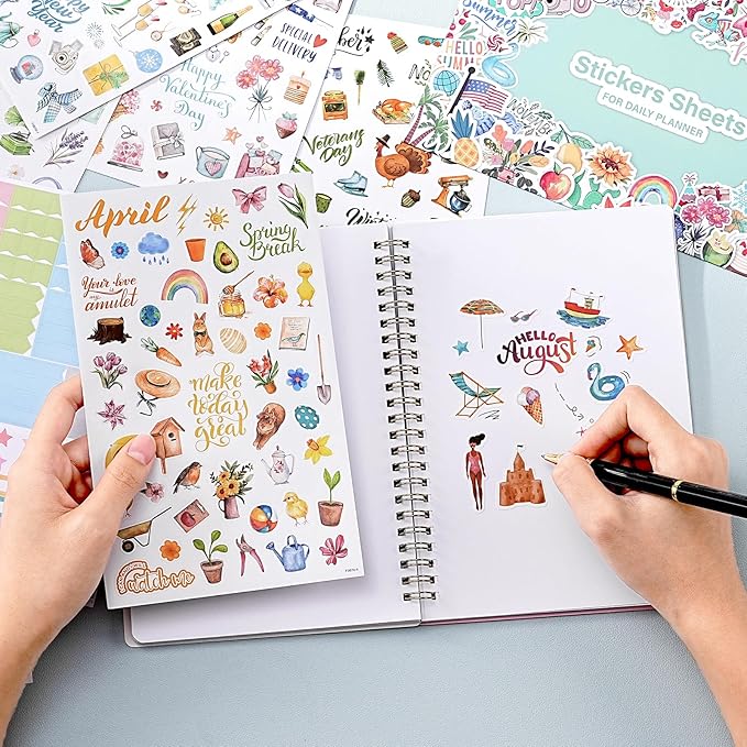 Planner Stickers - Calendar Stickers for Celebration and Decoration, 12 Monthly Festival Theme Sticker for Adults Planner, for Festival Events, Daily Tasks(14 Sheets, 1500+ Sticker Per Pack)