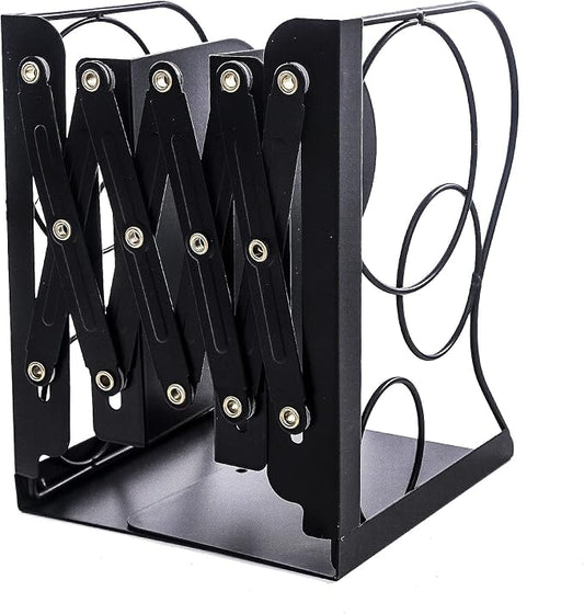 Adjustable Bookends Metal Book Ends for Heavy Book Holder Heavy Duty Bookends Nonskid Bookcase Desktop Book Organizer Binder Holder