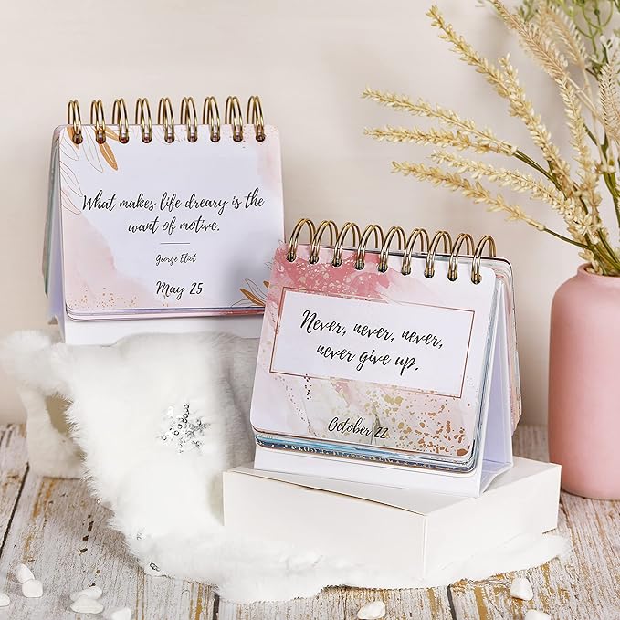 Motivational & Inspirational Daily Calendar - Daily Flip Calendar with Inspirational Quotes, Undated Perpetual Office Desk Decor, Inspirational Gifts
