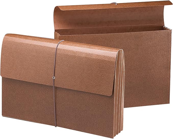 Smead Classic Expanding File Wallet with Flap and Cord Closure, 5-1/4" Expansion, Legal Size, Redrope, 10 per Box (71376)