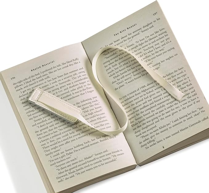 Superior Essentials Magnetic Bookmark-Genuine Leather, Single Long Ribbon Bible Bookmark for Book Lovers-Amplify Your Love for Books with Our Elegant Ribbon Page Marker (White, 3PC)