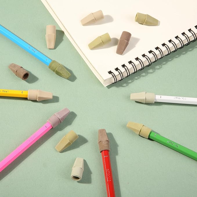 Mr. Pen- Pencil Erasers Toppers, 120 Pack, Colorful, Latex Free, No Smudge, Mr Pen Erasers for Pencils