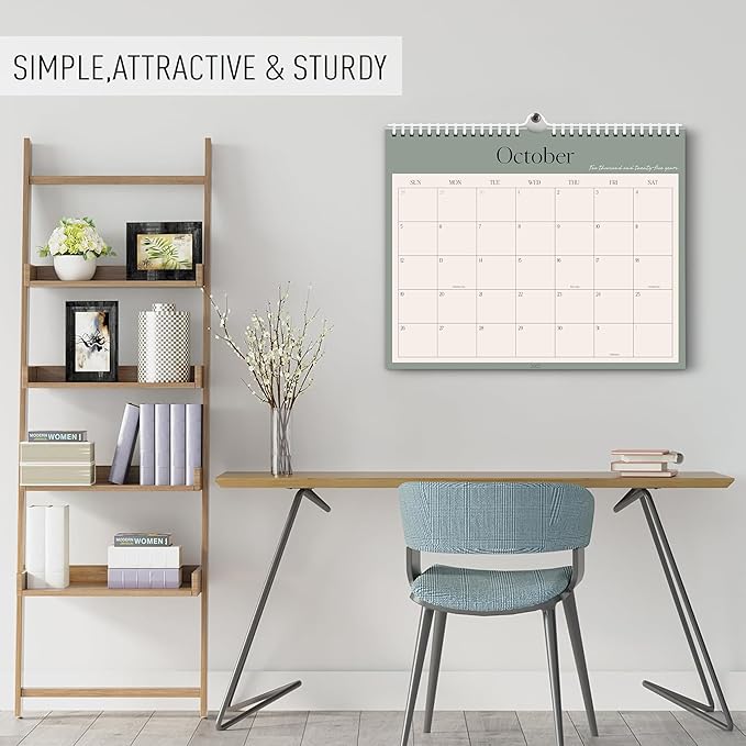 Aesthetic 2026-2027 Wall Calendar - 18 Monthly Calendar from January 2026 to June 2027, 13.7" x 11", Modern Horizontal Wall Hanging Calendar for Organizing & Planning