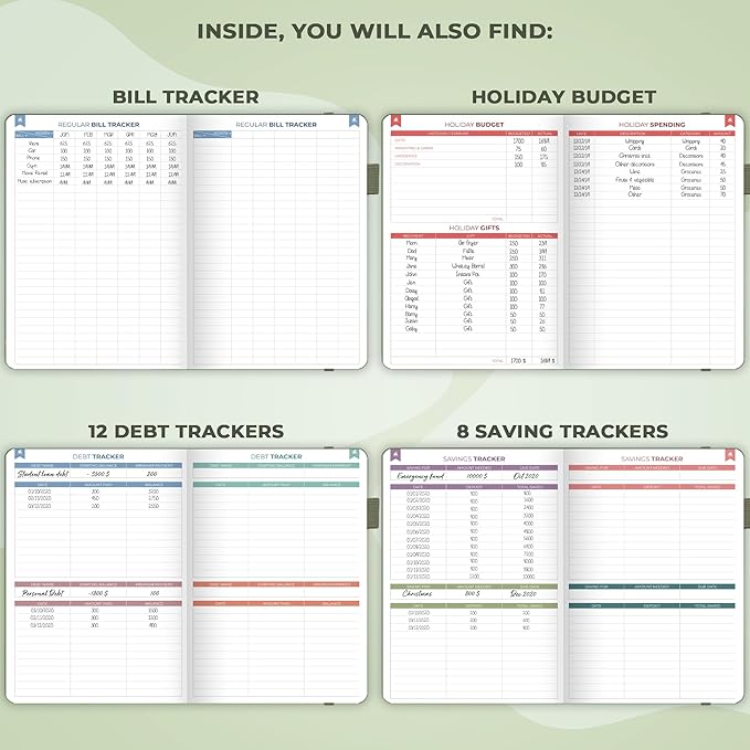 Clever Fox Bi Weekly Budget Planner – Undated Financial Organizer Book – Expense Tracker, Budgeting & Bill Notebook, A5 (Cypress)