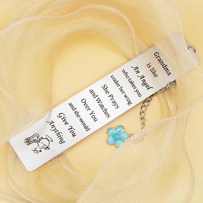 Grandma Gifts Bookmark for Grandma Valentine Mother's Day Gift Christmas Bookmark for Grandmother from Grandaughter Grandson Birthday Gifts for Bookish Book Lover Nana Grammy