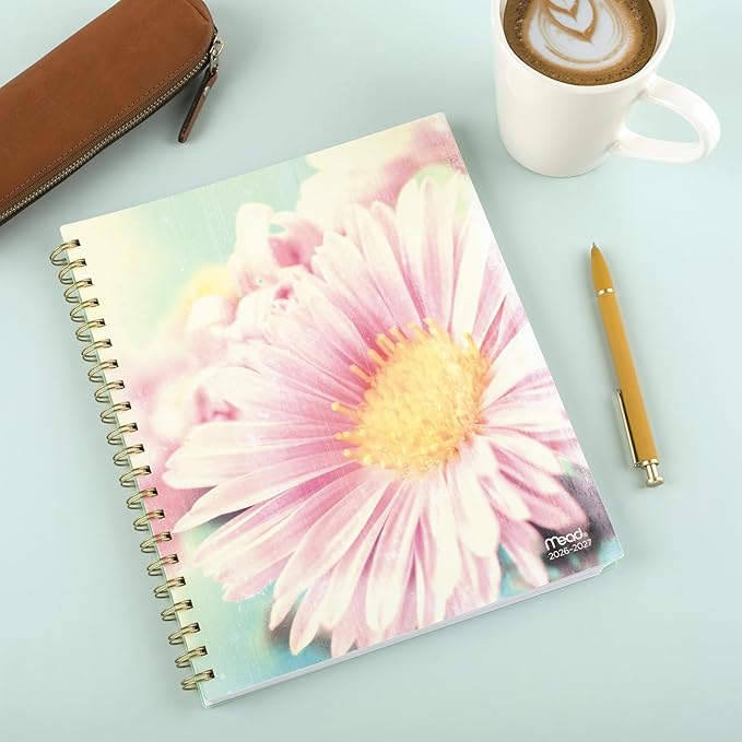 Mead Planner 2026-2027 Weekly & Monthly Academic 15-Month April-June, 8-1/2" x 11", Aster (1803-905A)