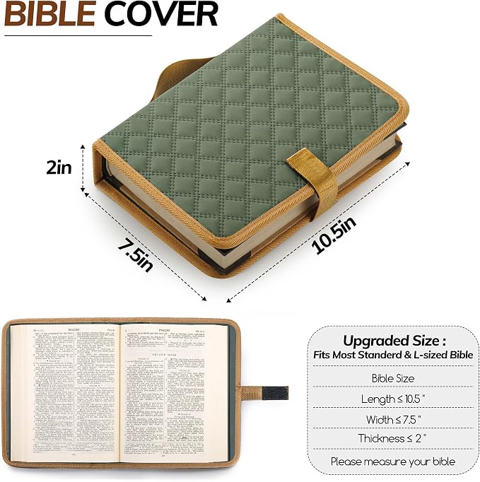 Large Bible Cover Case for Women, Church Tote Bags for Bible Study Supplies, Christian Gifts for Women