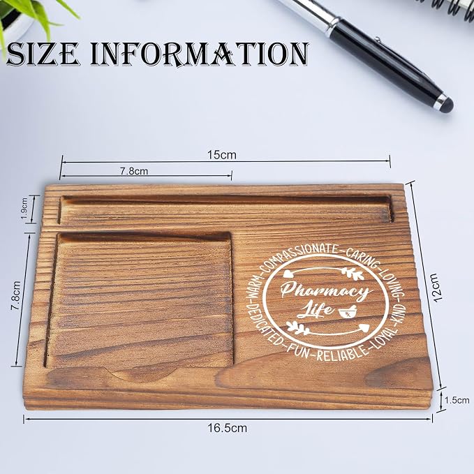 Pharmacy Life Sticky Note Holder, Appreciation Gifts for Pharmacists, Pharmacy Technicians, Healthcare Workers Graduation Retirement Desk Organizer EDP151