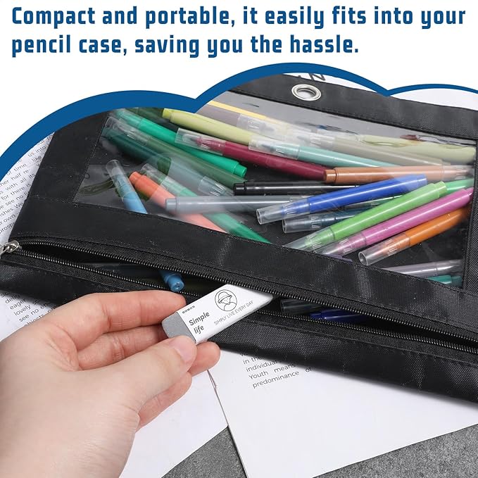 4 PCS Ink Eraser, Double Head Sand Eraser Portable Use Correction Frosted Erasers for Pens Matte Pen Erasers Remove Marking Home School Office Ballpoint Pencils Stationery Supplies