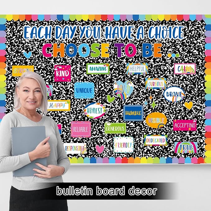Black Composition Bulletin Board Roll Reusable Waterproof Erasable Composition Notebook Non-Woven Fabric Bulletin Board Roll Black and White Background Poster for Classroom Decor Wrap Craft 15.7"x40ft