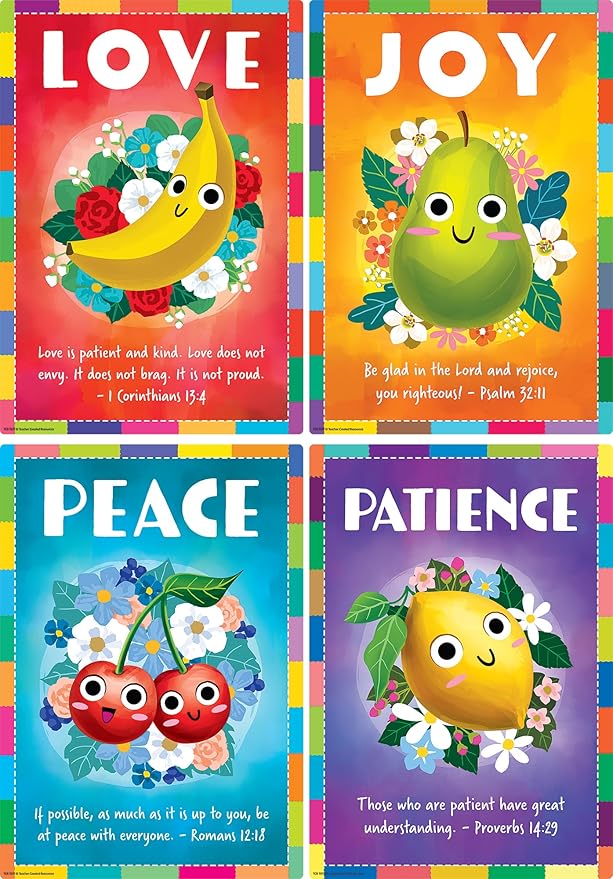 Teacher Created Resources Fruit of the Spirit Educational Poster Pack (TCR7071)
