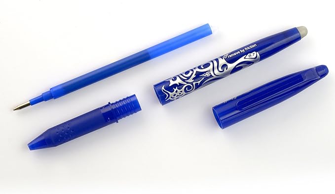 Pilot Frixion Erasable Rollerball 0.7 mm Tip - Black/Red/Blue, Pack of 3