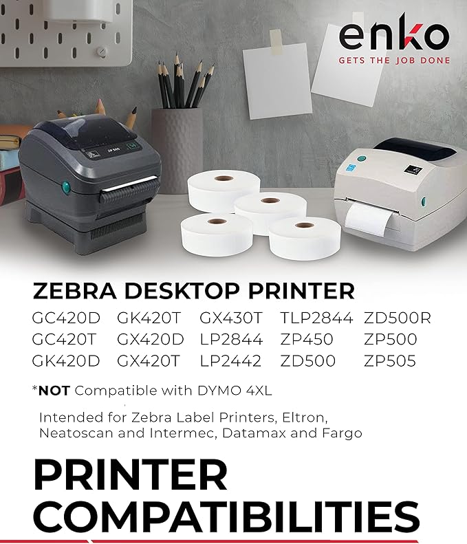 enKo [12 Rolls, 9000 Labels] - 2 x 2 Direct Thermal Labels, FBA Stickers, FN SKU Labels Compatible for Zebra/Eltron