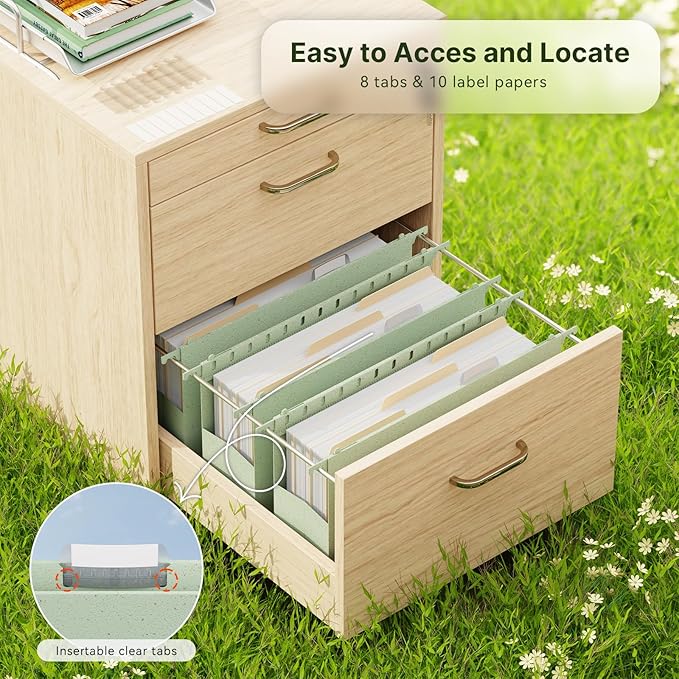 XINGIA Extra Capacity Legal Size File Folders Hanging with Tabs, 3'' Expanding Plastic Hanging File Folders for Filing Cabinet, 6 Pack Wheat Straw Hang Folders for Bulky Files,Hanging File Organizer