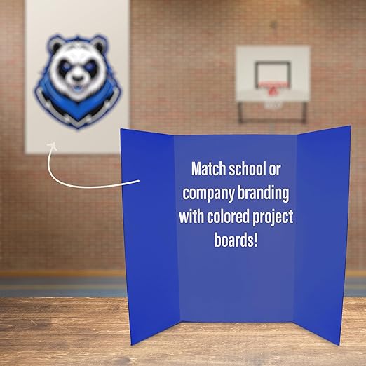 Flipside Products 36” x 48” Foam Project Boards for Presentations, Science Fair, School Projects, Event Displays and Trifold Picture Board - Blue 3/16'' Thick - 10 Pack