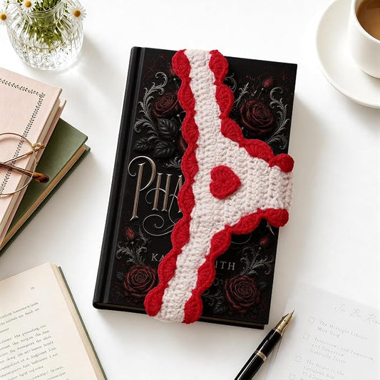 Crochet Bikini Bookmarks for Women, Underwear Shaped Bookmark | Handmade, Page Holder, Bookish Gift for Book Lovers, Soft Stretchy Acrylic Yarn, Red