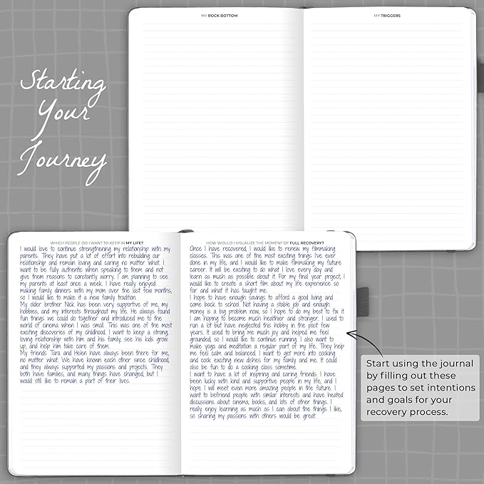 Clever Fox Addiction Recovery Journal – Addiction Treatment Planner & Workbook – Daily Sobriety Journal for Recovery Progress, A5 (Gray)