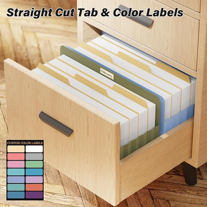 Ansook Legal Size Expanding File Folders,6 Pack Large Capacity 5.25" Expandable File Folders,Accordion File Organizer for Desk Cabinet,with Straight-Cut Tab,Office School Supplies