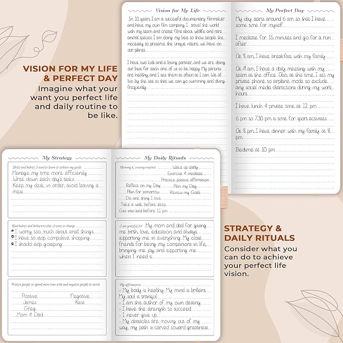 GoGirl Planner and Organizer for Women – Pocket Weekly Planner, Goals Journal & Agenda for Time Management & Productivity. Undated (Rose Gold)