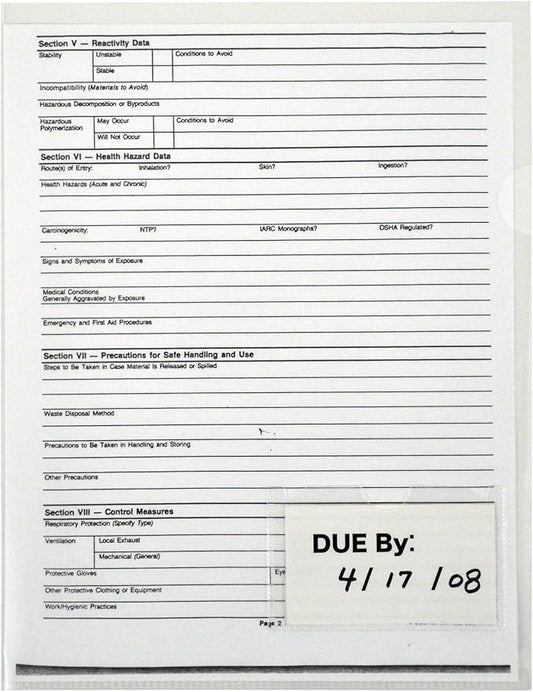 Lion Clear Project Folders with Index Pocket, 10 EA/Pack, 1 Pack (49120-CR)