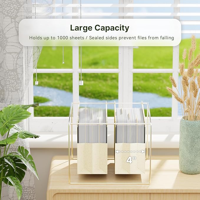 XINGIA 6 Pack Extra Capacity Hanging File Folders Letter Size,Wheat Straw Reinforced Hanging File Organizer for Filing Cabinets, 4 Inch File Folders with Hooks,Expandable Hanging Files with Tabs