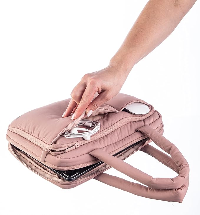DiverseBee Large Bible Cover with Handles, Carrying Case for Women, Tote Bag, Book Cover, Bible Accessories, Christian Gift (Pink)