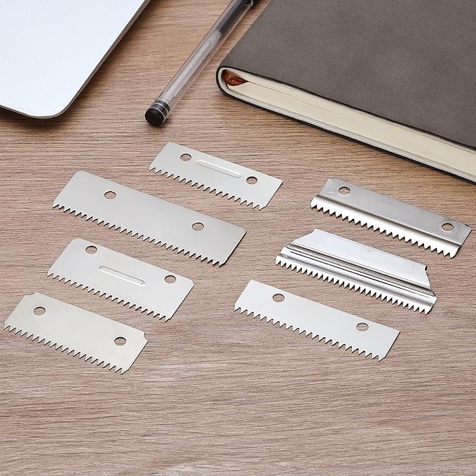 PATIKIL 3 Pcs Replacement Blades for Packing Tape Dispensers, 2.1 x 0.8inch 15026 Tape Dispenser Blade Carbon Steel for Home Office Warehouse Wrapping Packaging Mailing Shipping, Silver