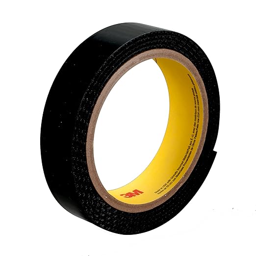 3M Fastener SJ3523 Loop Plasticizer Resistant S030 Black, 1 in x 50 yd 3.1 mm Engaged Thickness (Pack of 1)