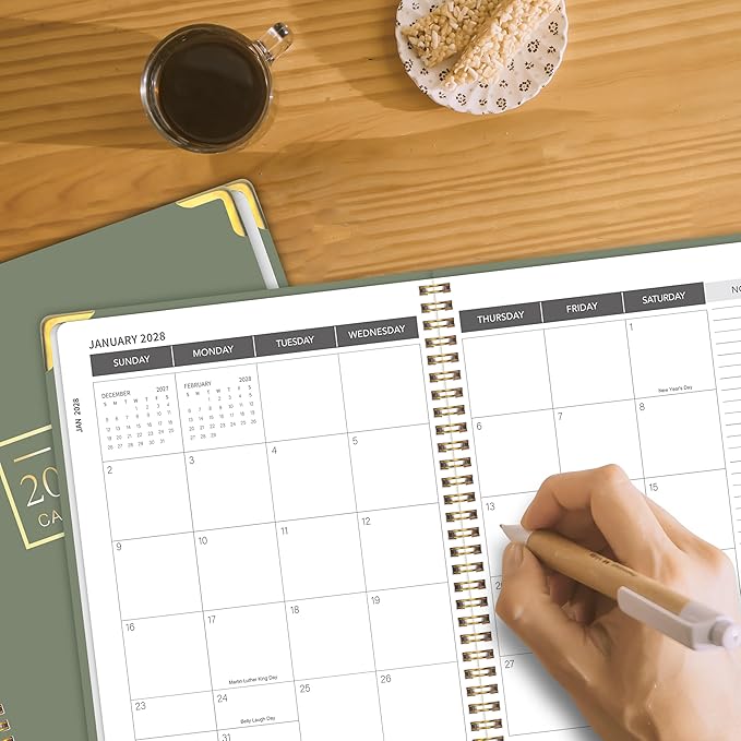 Monthly Planner 2026-2028, 2026-2028 Calendar 36 Months, 8.5" x 11", Jan 2026- Dec 2028,Metal corner protectors with Spiral Bound, 3 Years Academic Planner Perfect for School & Office for Women & Men